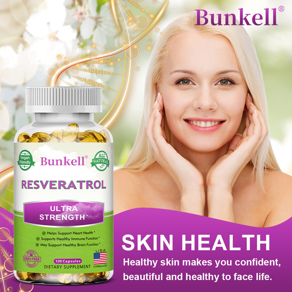 Resveratrol Capsules,Supports Heart,Brain And Immune Health,Antioxidant