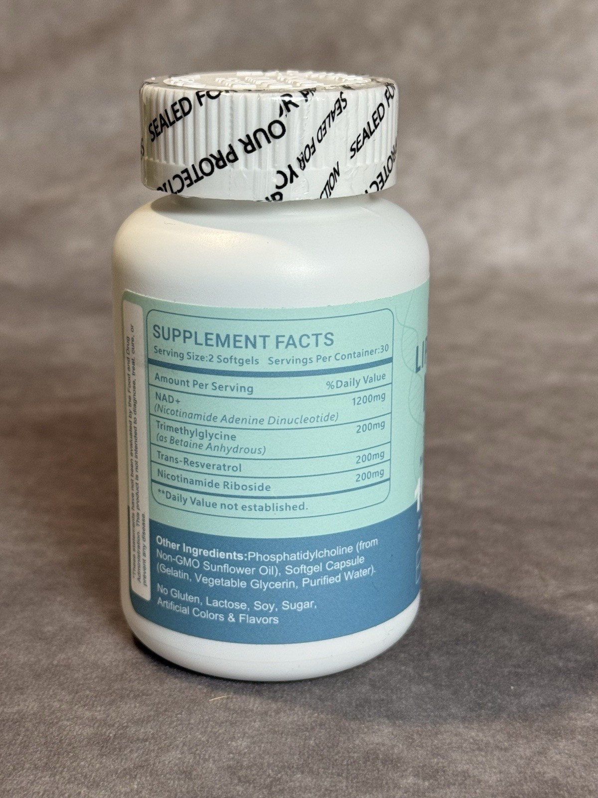 inGreens Liposomal NAD+ 1800mg Softgels Trans-Resveratrol Nicotinamide Riboside