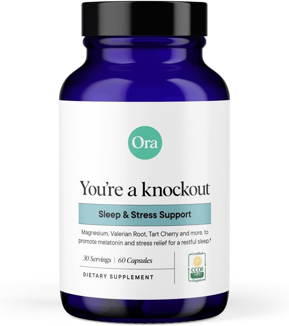 Natural Sleep Aid Supplement Melatonin Magnesium Valerian Root 60 Caps