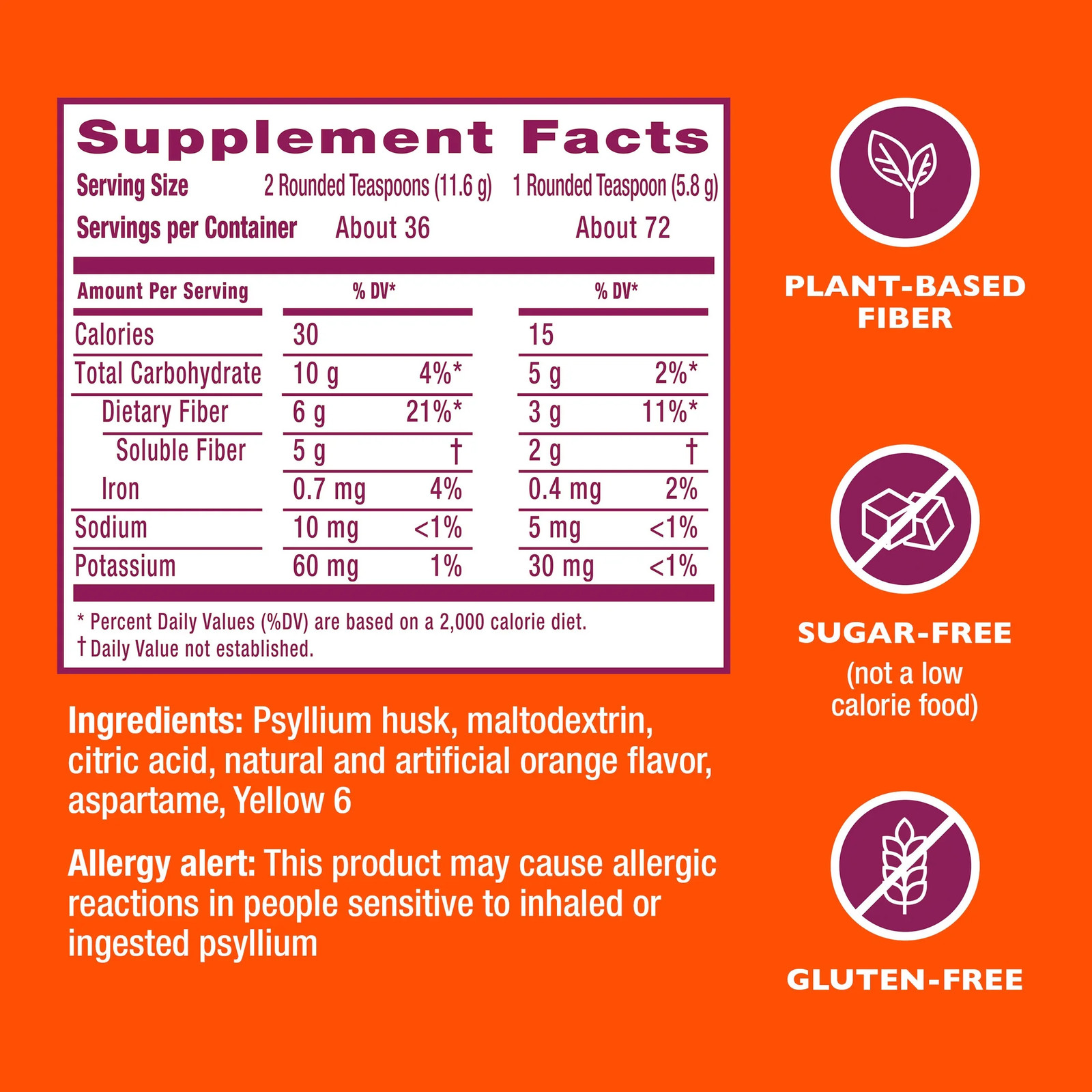 Premium Blend Sugar-Free with Stevia – Orange ?? 72 Tsp
