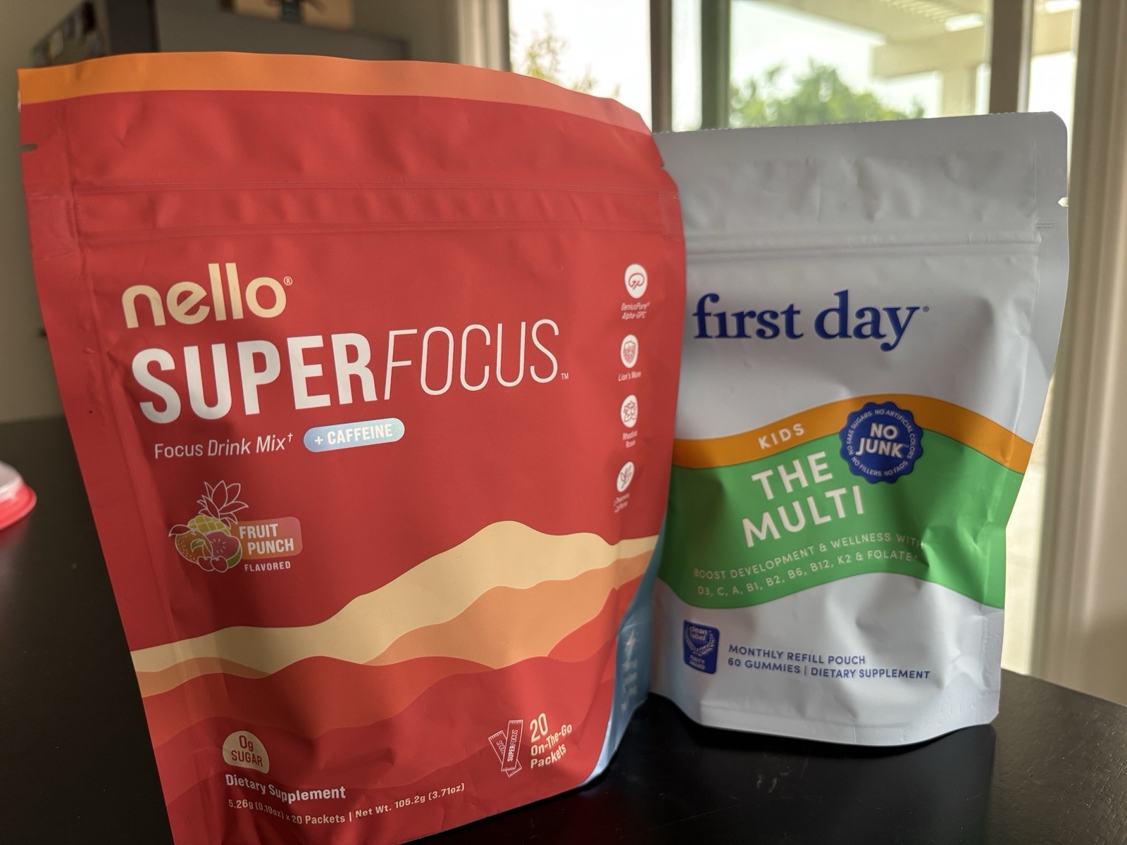 Nello SuperFocus Focus Drink Mix + Caffeine Fruit Punch 20 Packets 0g Sugar