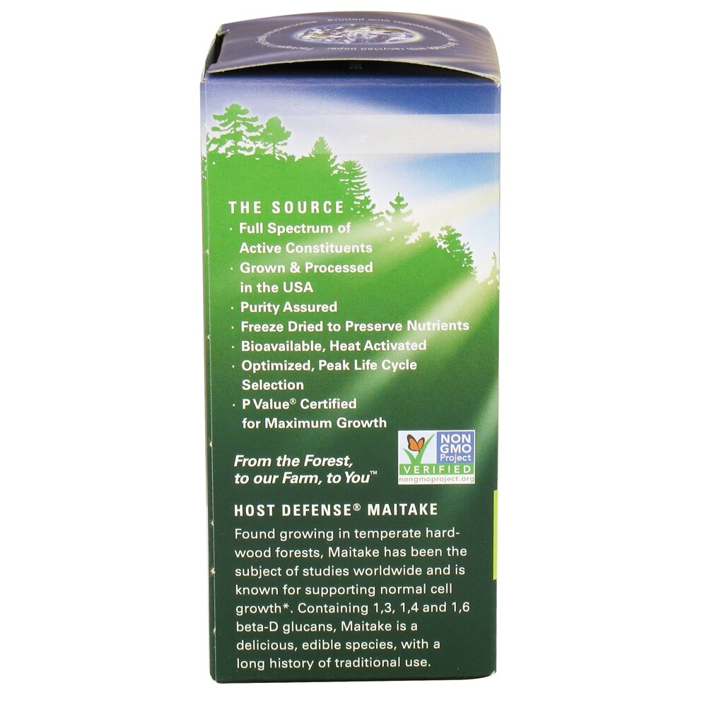 Fungi Perfecti Host Defense Maitake Cellular Support, 60 Vegetarian Capsules