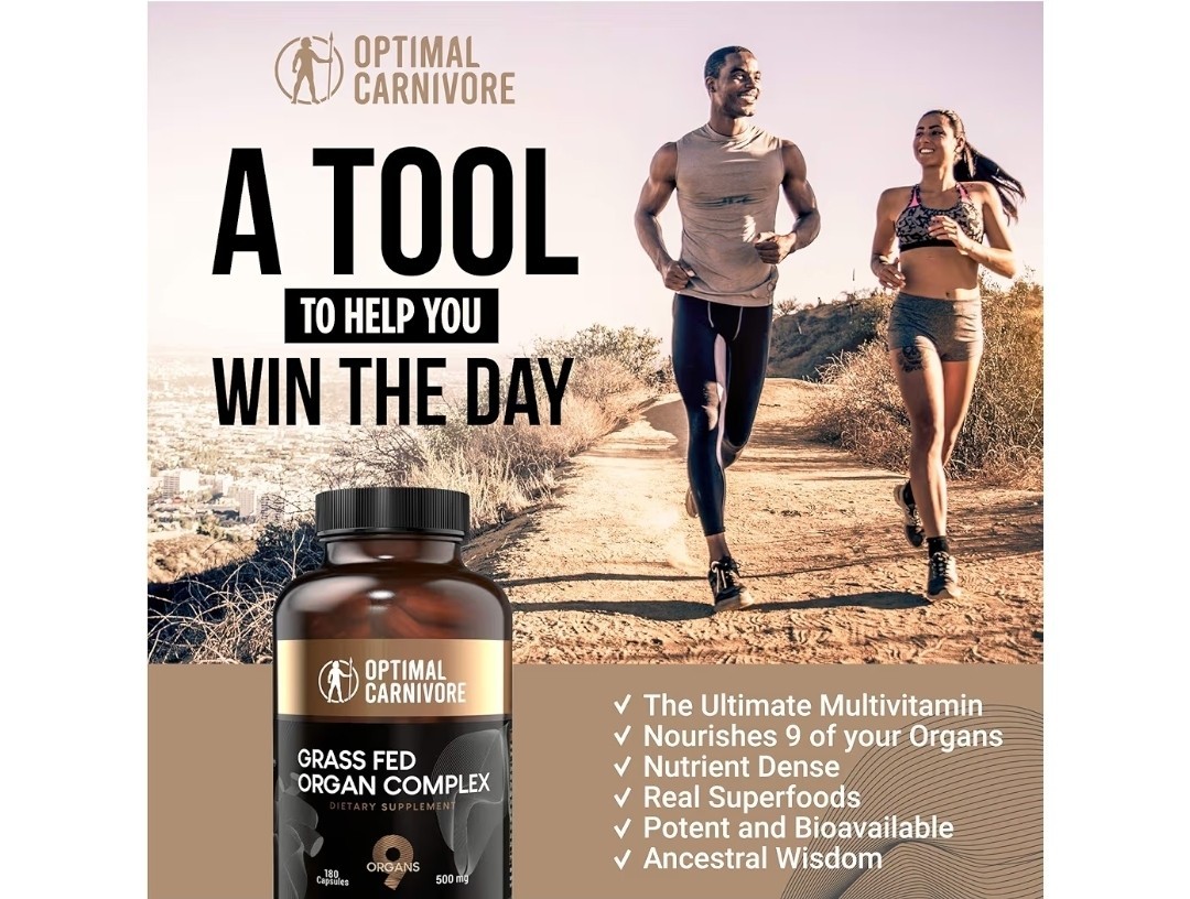 Optimal Carnivore Grass Fed Beef Organ Complex Non-GMO 500mg 180 Capsules