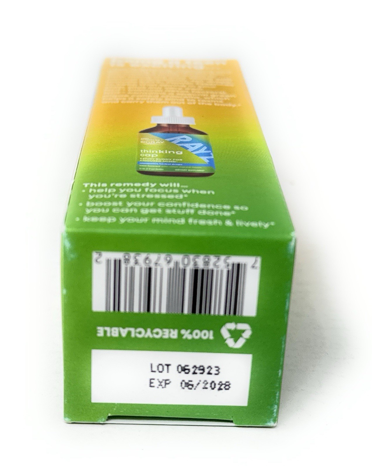 BioRay Rayz, Thinking Cap, Naturopathic Herbal Drops, Lemon, 2 fl oz 06/2028