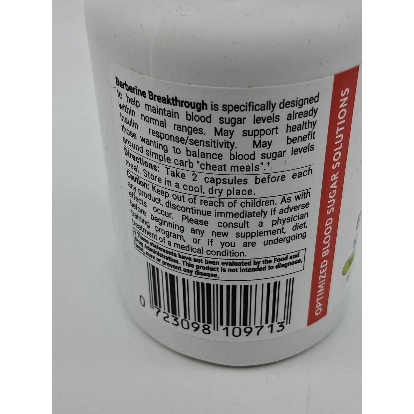 Bioptimizers Berberine Breakthrough Blood Sugar Support Complex EXP 2/2027