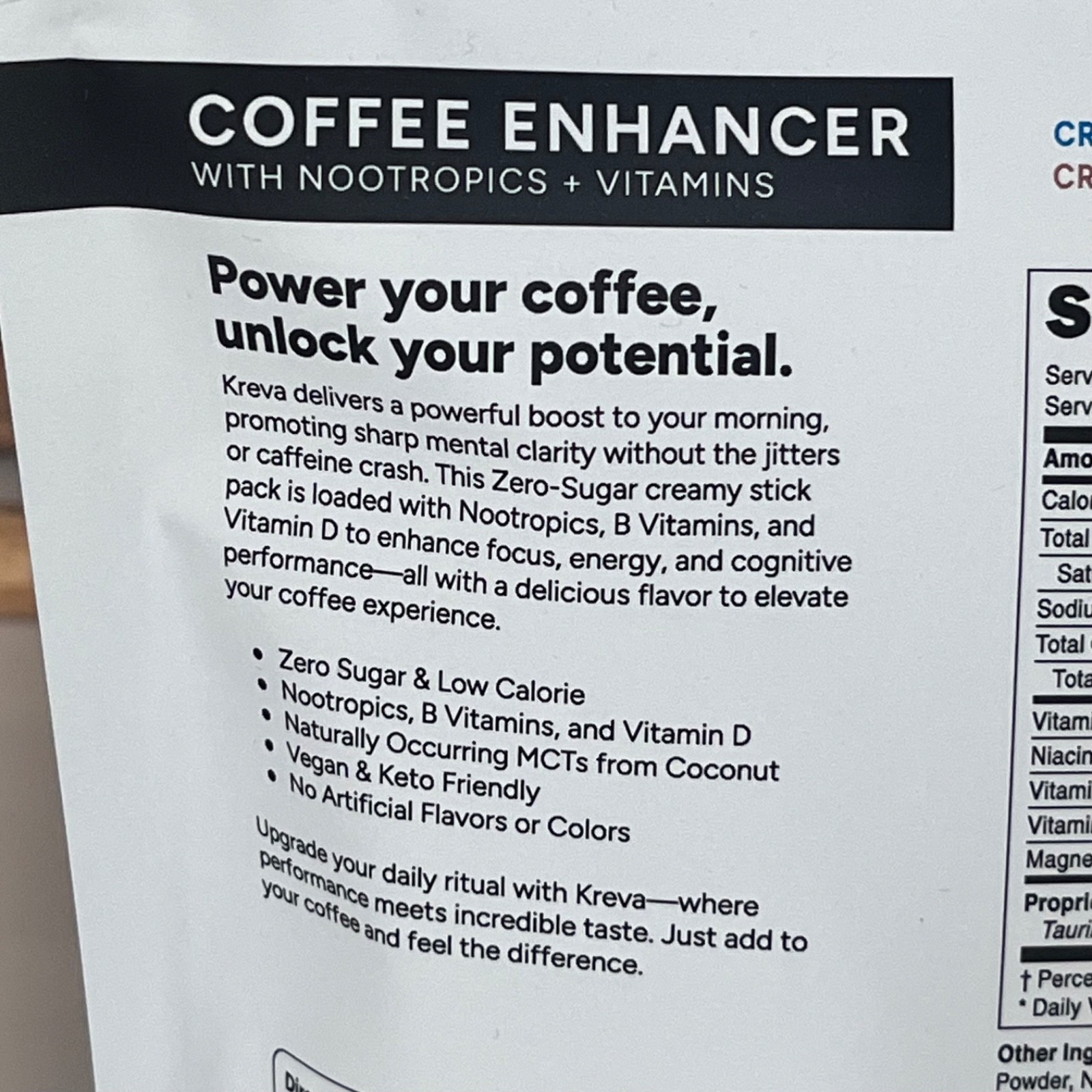 Kreva Coffee Enhancer with Nootropics & Vitamins Variety Pack Focus Energy 12pk