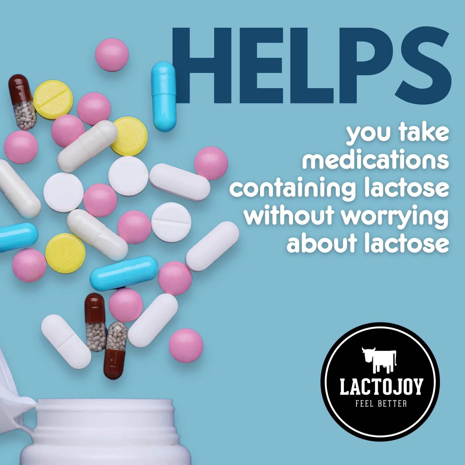 LactoJoy lactase pills – 14,500 FCC-units – 45 pills