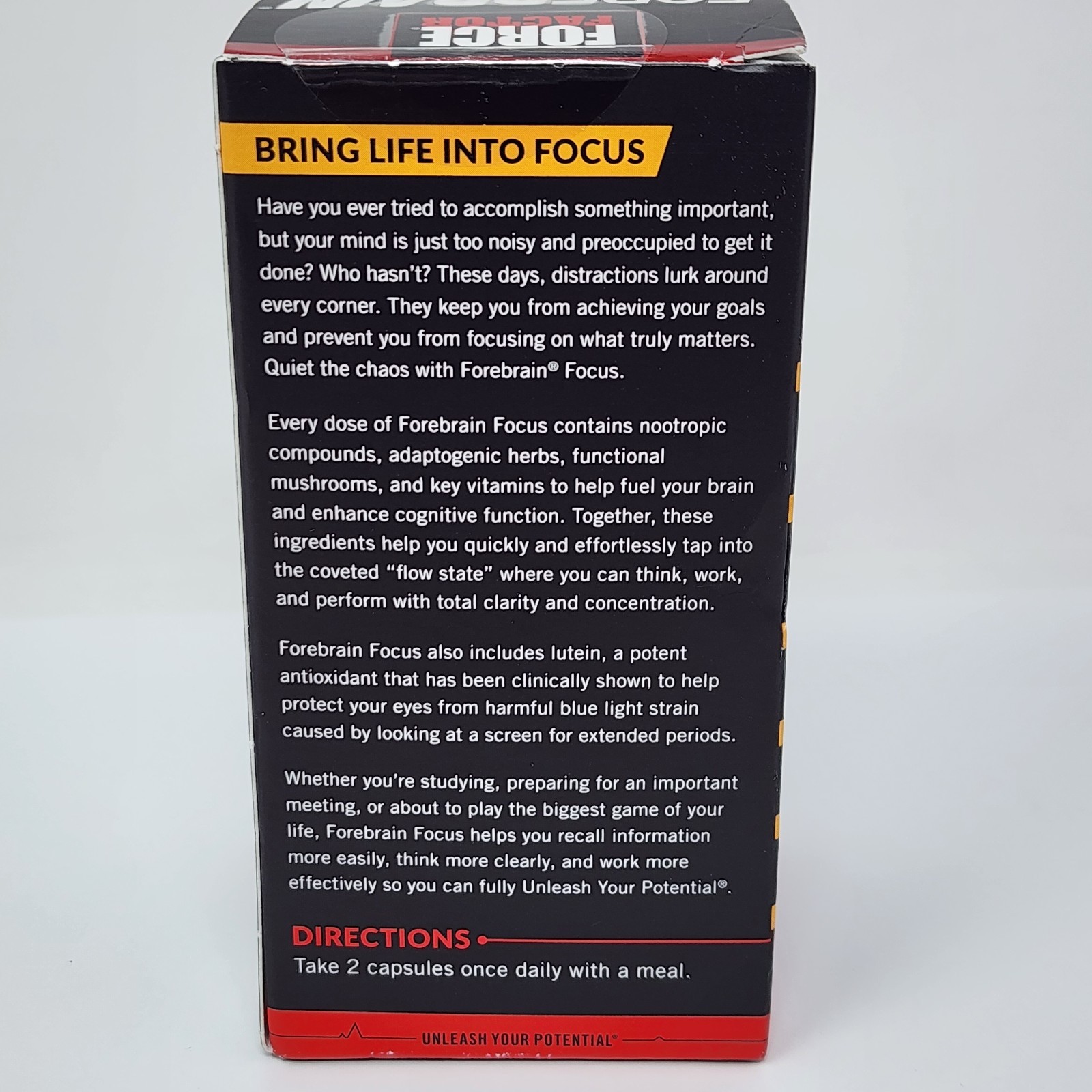 Force Factor Forebrain Focus Dietary Supplement, 60 Capsules Exp 12/2028