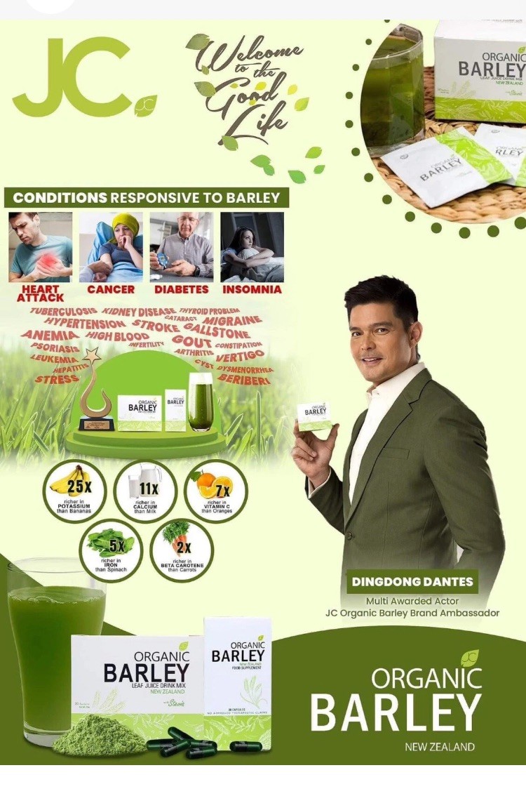 JC PURE Organic BARLEY Capsules from New Zealand NEW in Pkg.