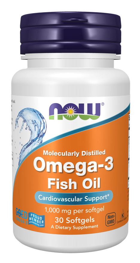 NOW FOODS Omega-3 Molecularly Distilled 30 Softgels