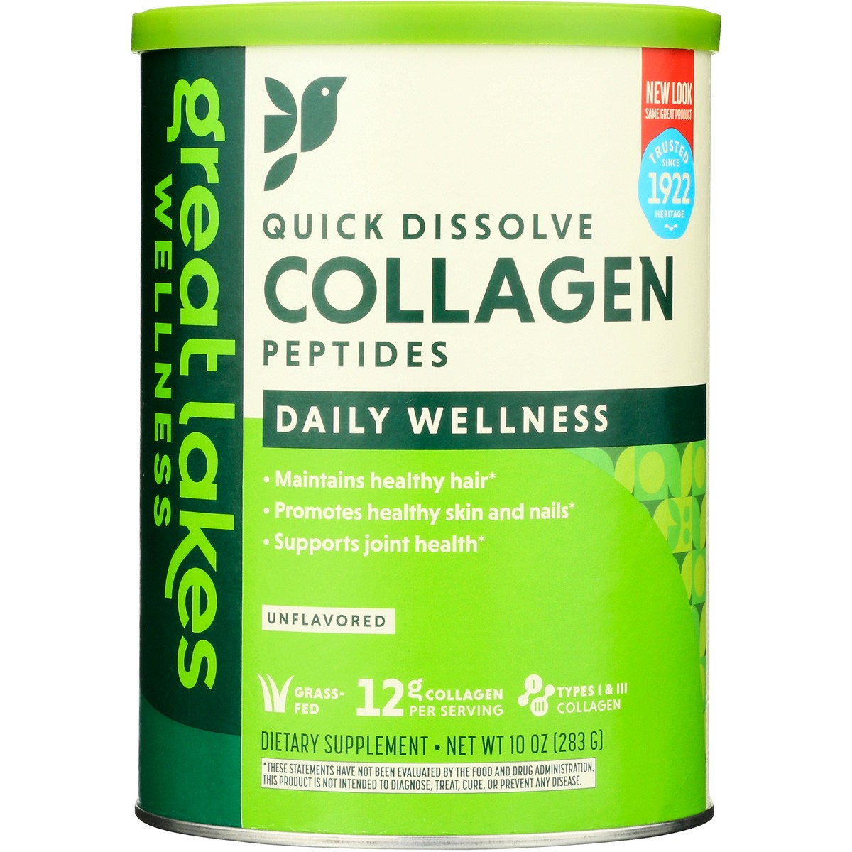 Collagen Peptides Powder By Great Lakes Wellness 10 Oz 283 Grams 1 Pack