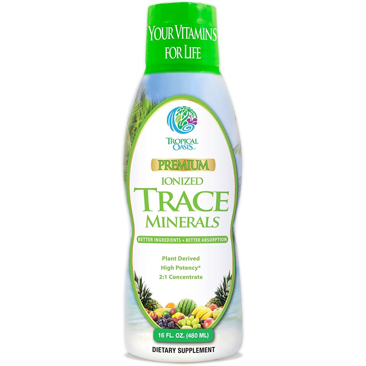 Tropical Oasis Trace Minerals Liquid Supplement Ionized 16 Fl Oz 1 Pack