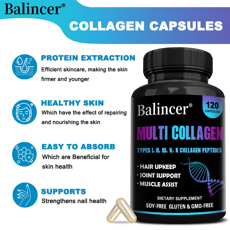 Multi-Collagen Capsules 1800mg – Enhanced Nourishment for Hair, Skin and Nails