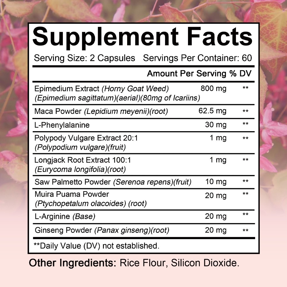 Libido For Women Supplement – With Epimedium Extract Boost Libido 120 Capsules