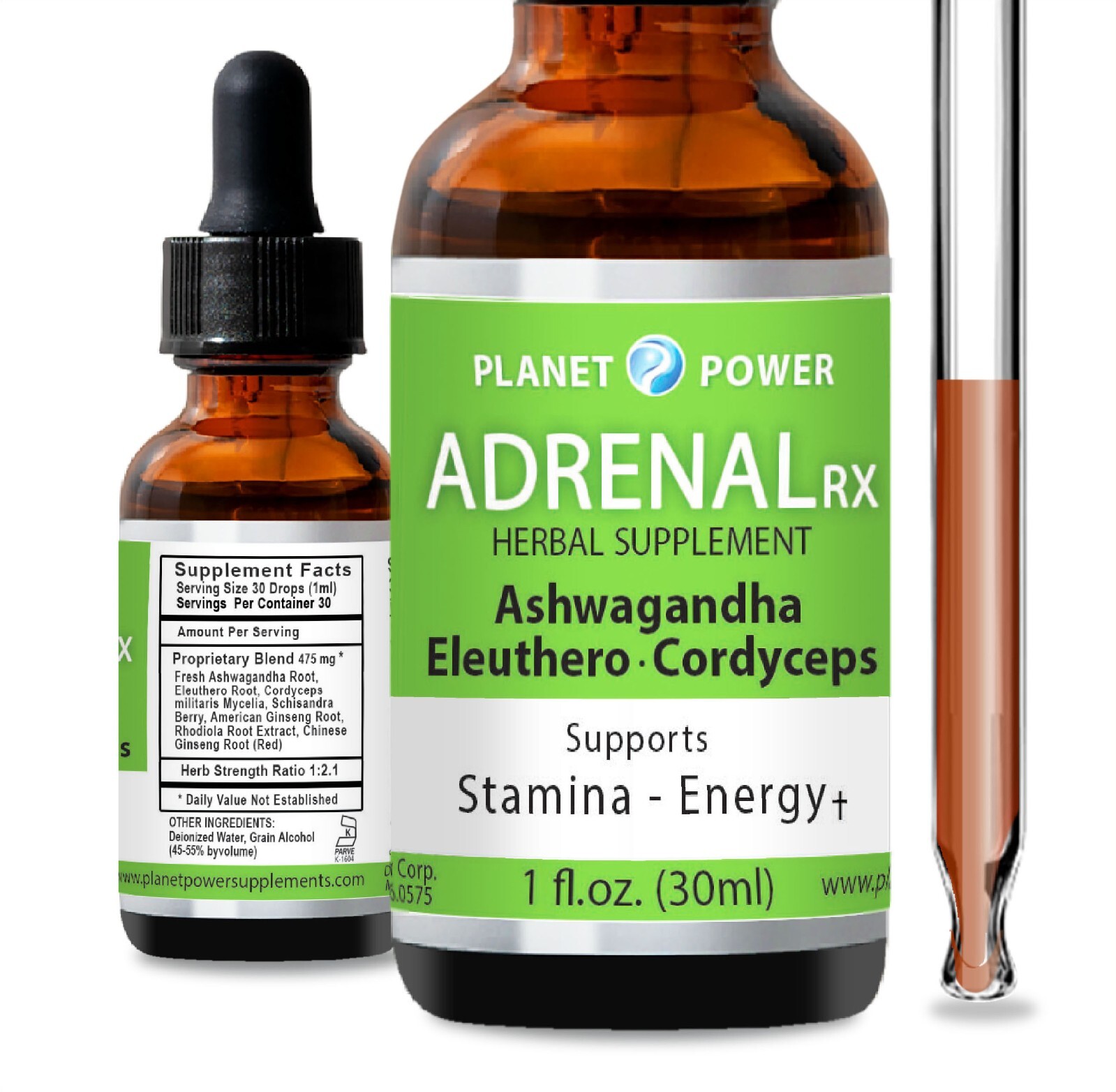Adrenal Daily Liquid Drops. Supports Wellness & Energy. Supplement with Adaptoge