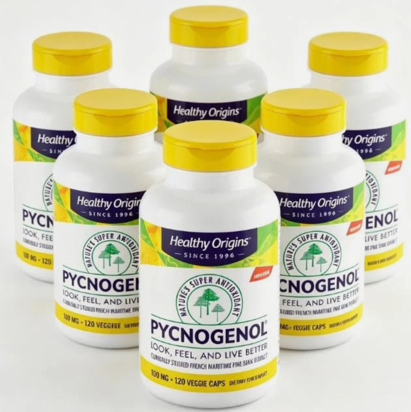 1-6 packs Healthy Origins Pycnogenol 100 mg Nature’s Super Antioxidant GMO-Free