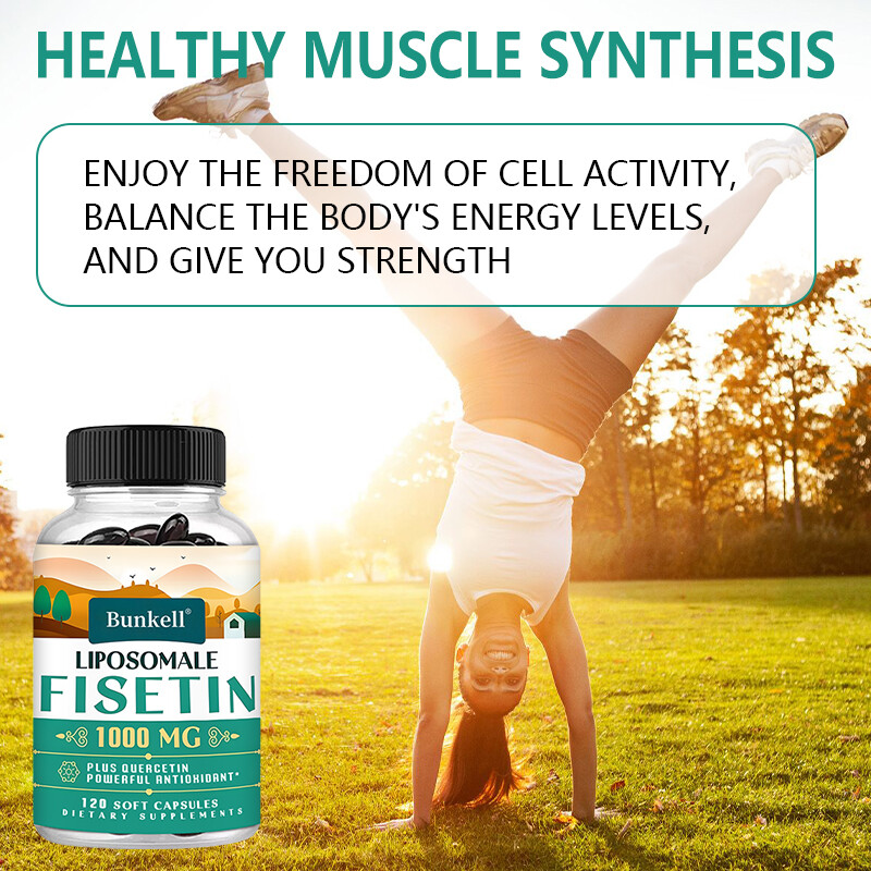Liposomal Fisetin with Quercetin High Potency 1000mg Serving Antioxidant Energy