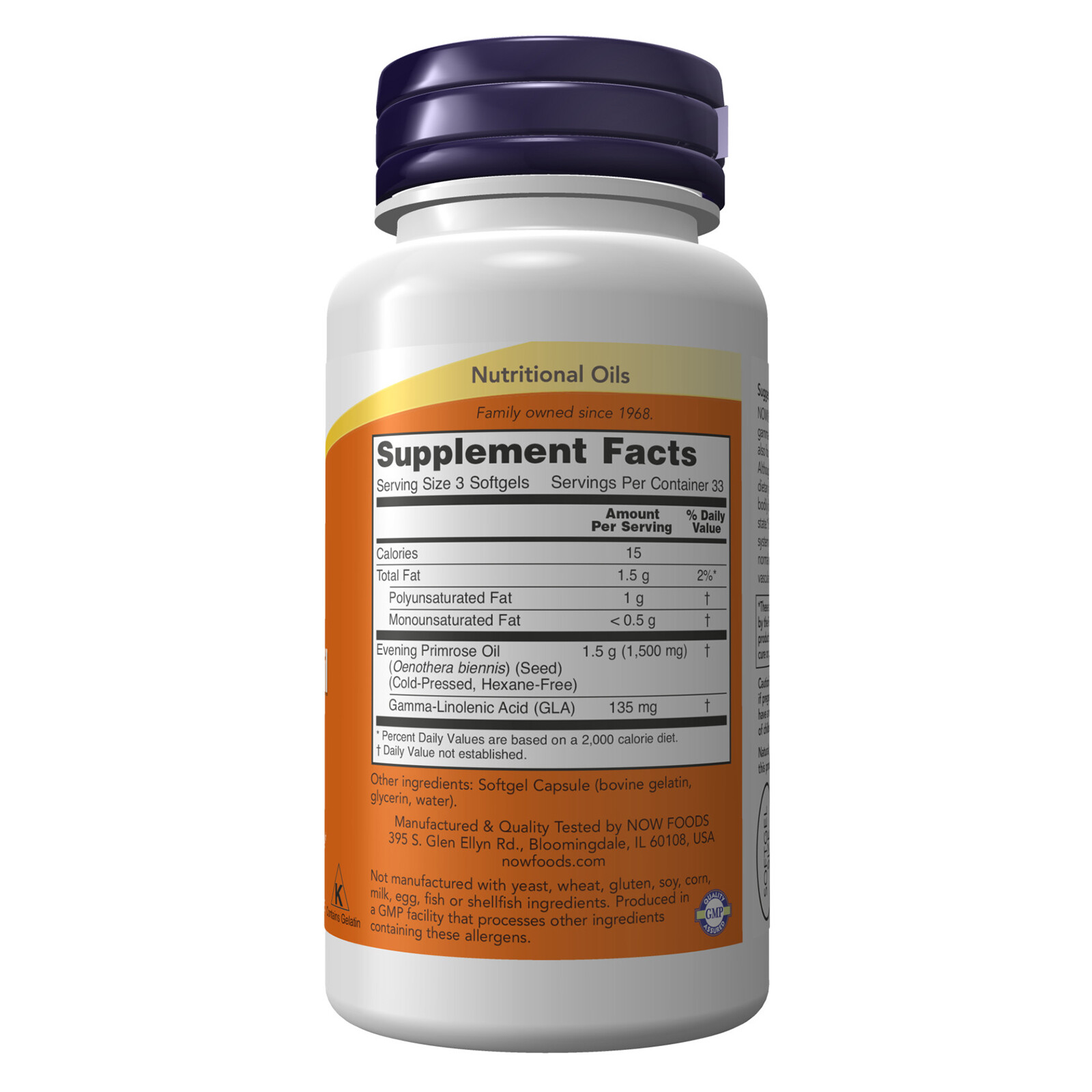NOW FOODS Evening Primrose Oil 500 mg 100 Softgels