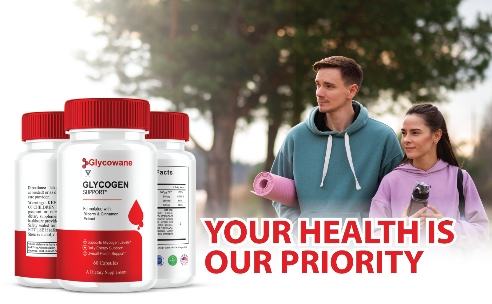 (5 Pack) Glycowane Glycogen Support, Glycowane Health Support (300 Capsules)
