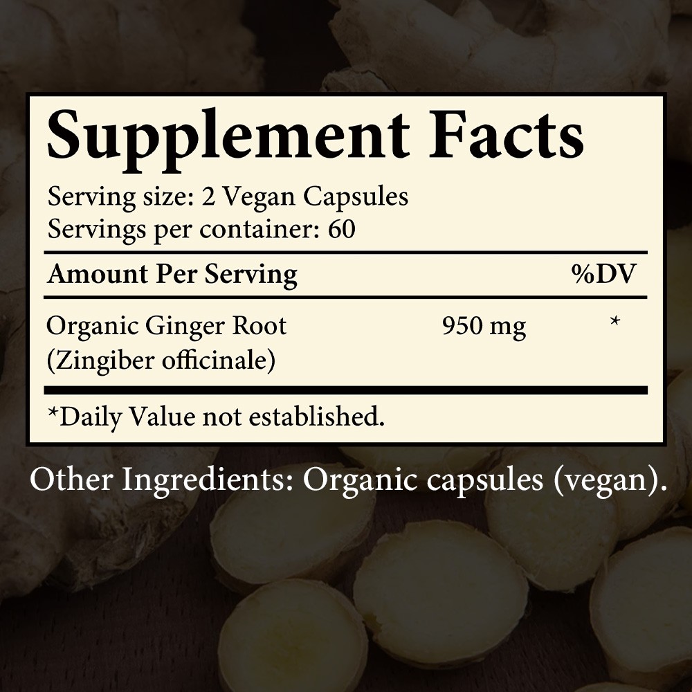 Organic ginger root: Supports immune balance & digestive and respiratory health
