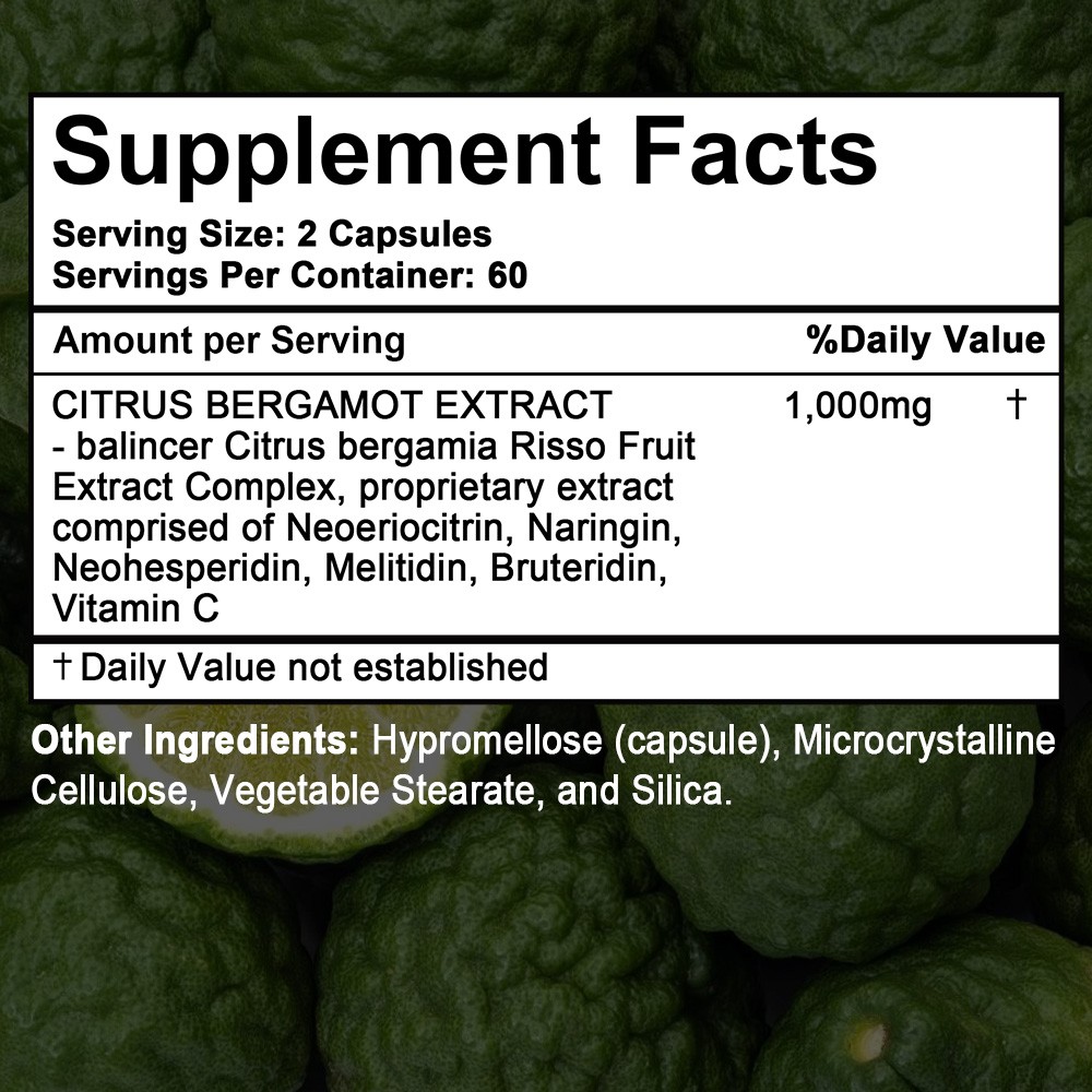 Bergamot Extract 30/60/120capsules – Maintain cardiovascular health, antioxidant