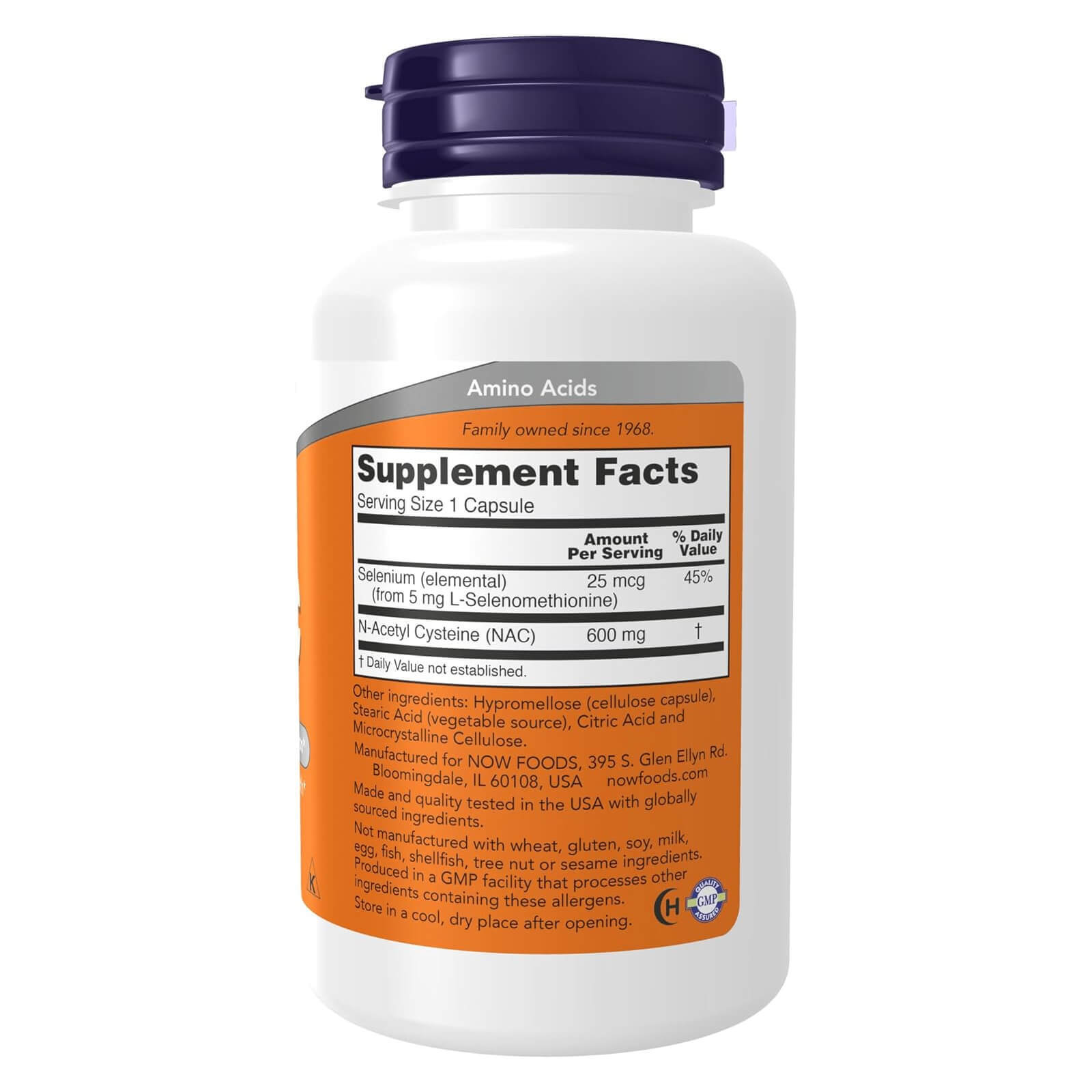 NOW FOODS NAC 600 mg 100 Veg Capsules