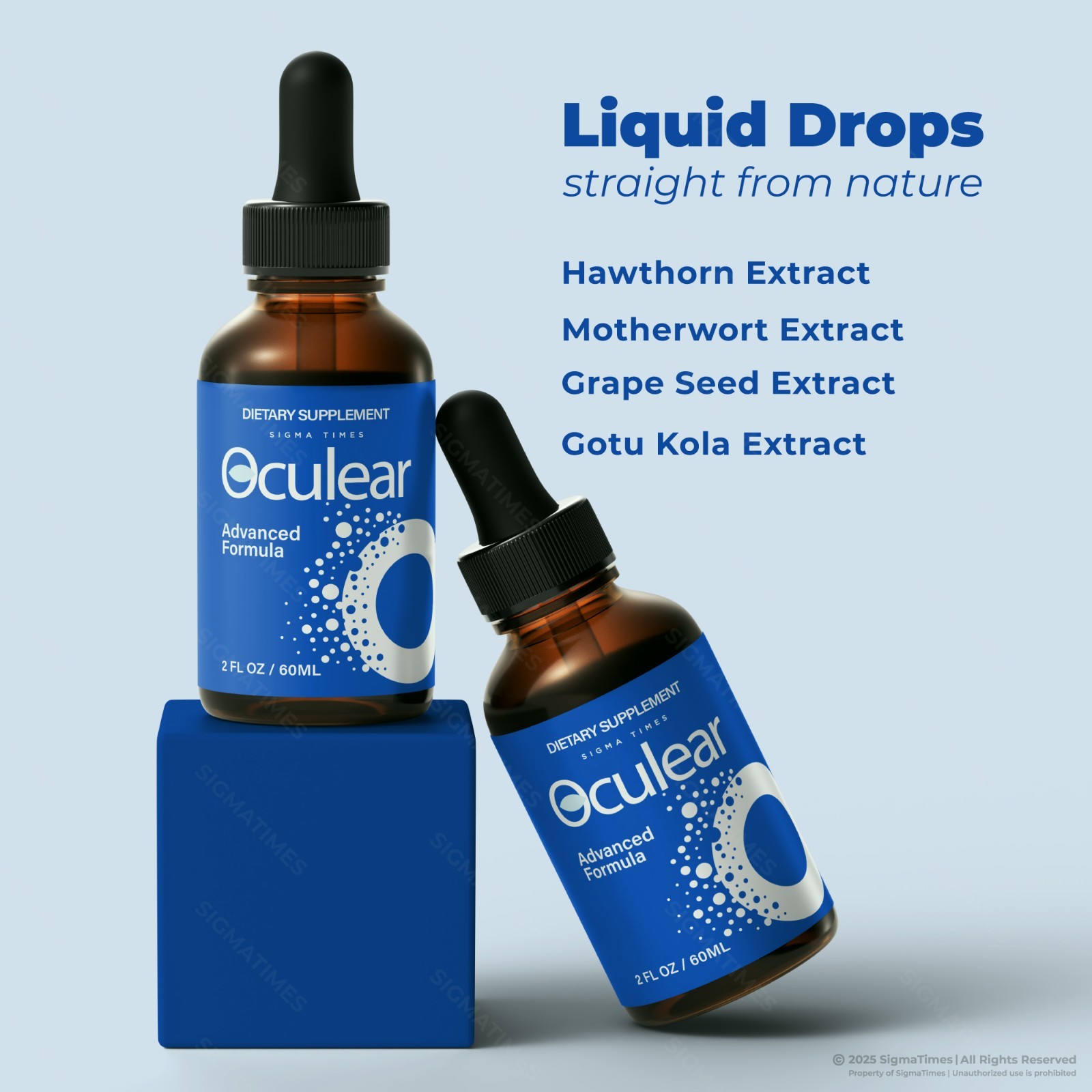 Oculear Drops – Eye Care Liquid Oral Formula, Healthy and Clear Eyes (30 servs.)