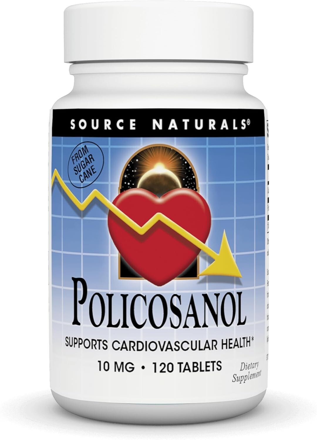 Source Naturals Policosanol Supports Cardiovascular Health, 10 Mg -120 Tablets