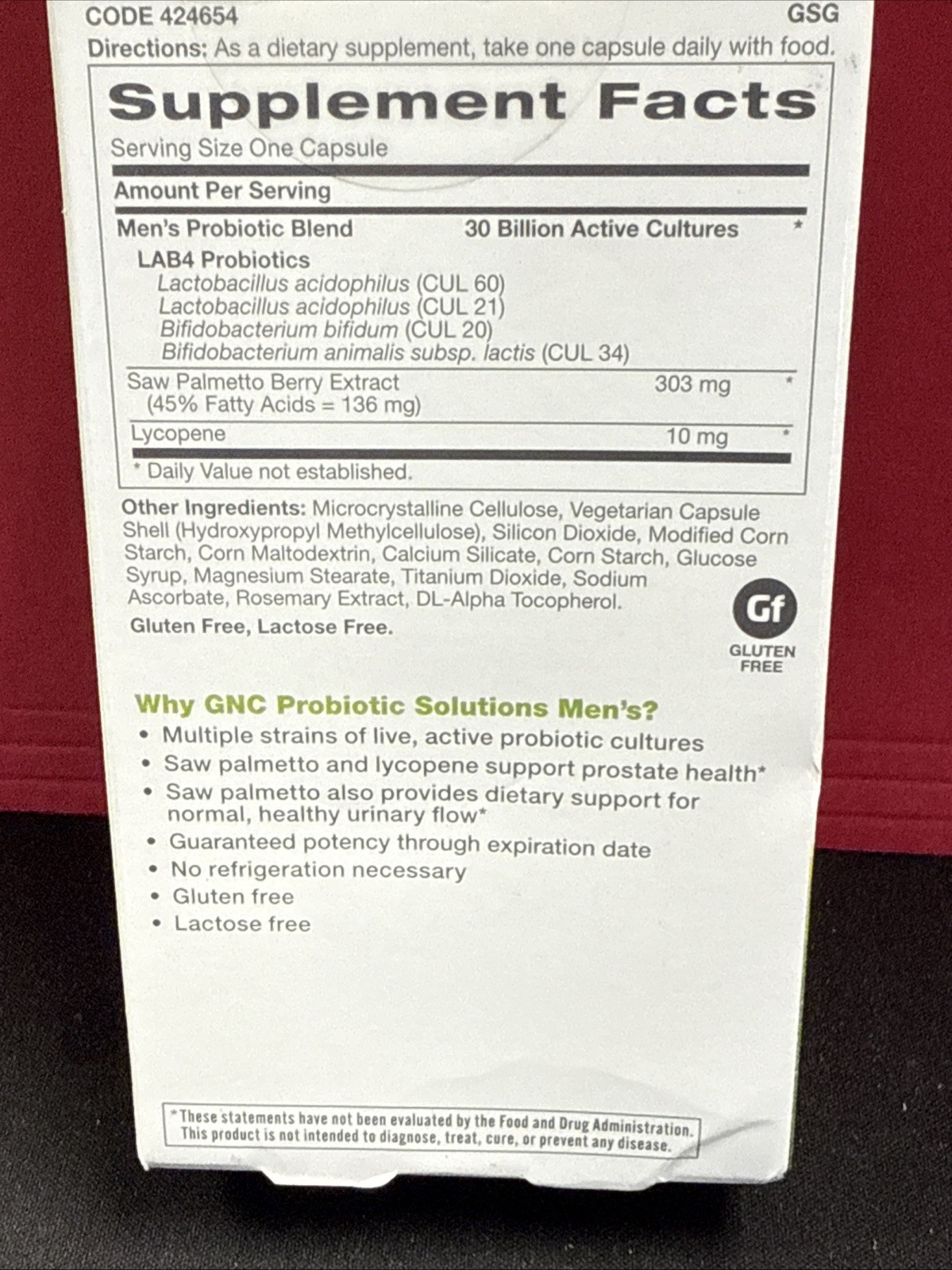 GNC Probiotic Solutions Men’s | Clinically Studied Multi-Strain, 30 Capsules