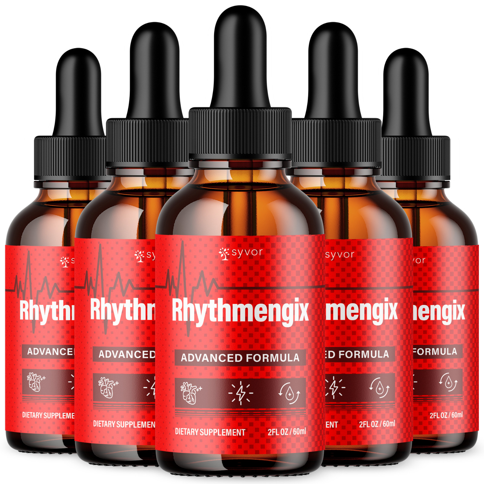 (5 Pack) Rhythmengix Blood Support Drops Advanced Vitamin Supplement 150 Serving