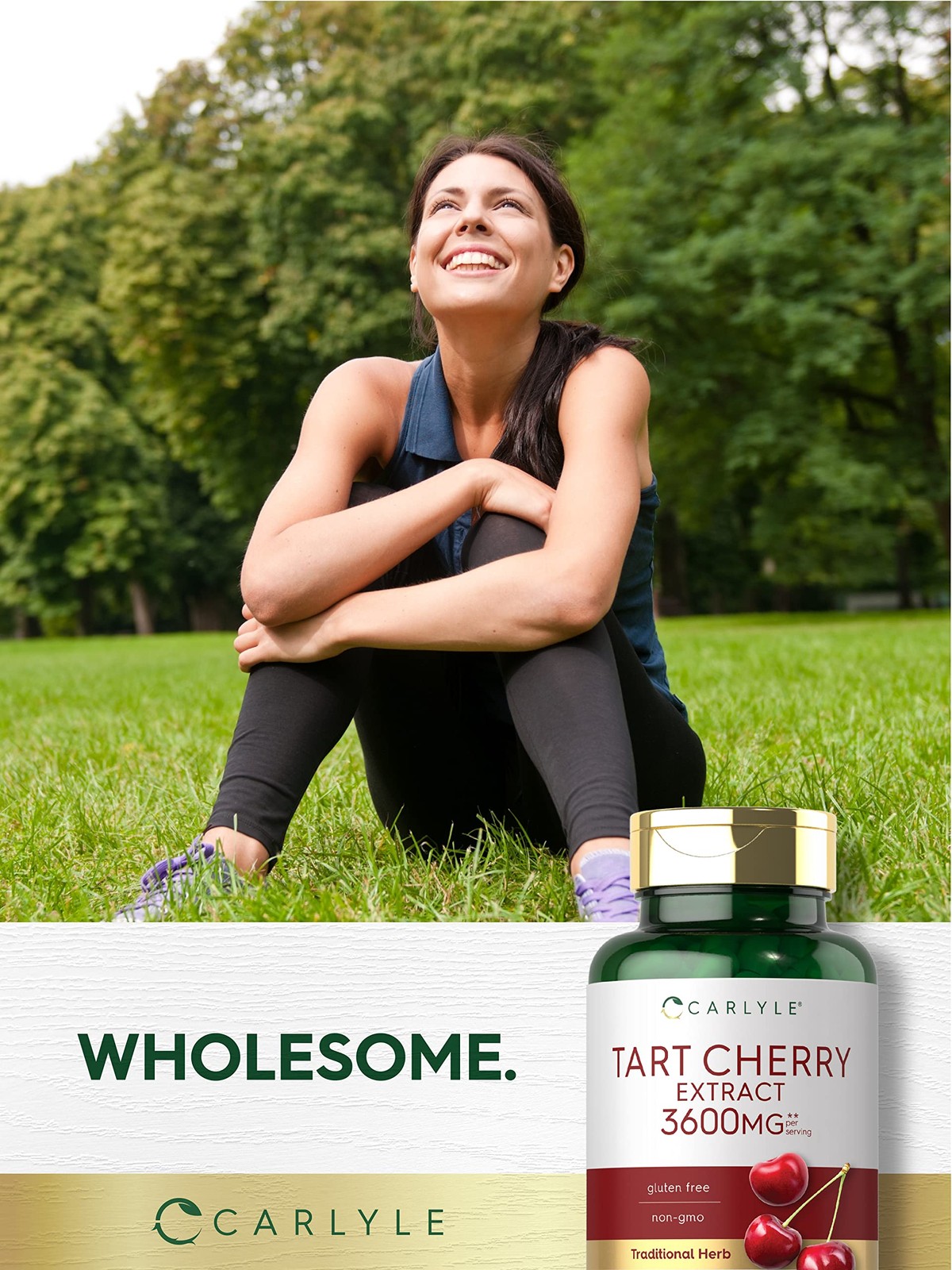 Carlyle Tart Cherry Extract Capsules | 200 Count | 200 (Pack of 1)