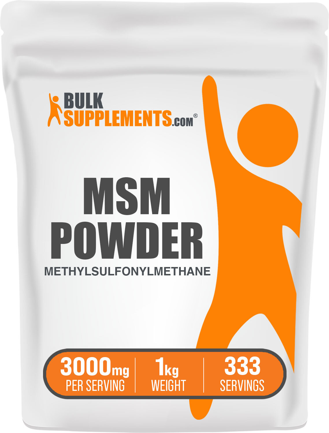 BulkSupplements MSM Powder (Methylsulfonylmethane) – 3 Grams per Serving