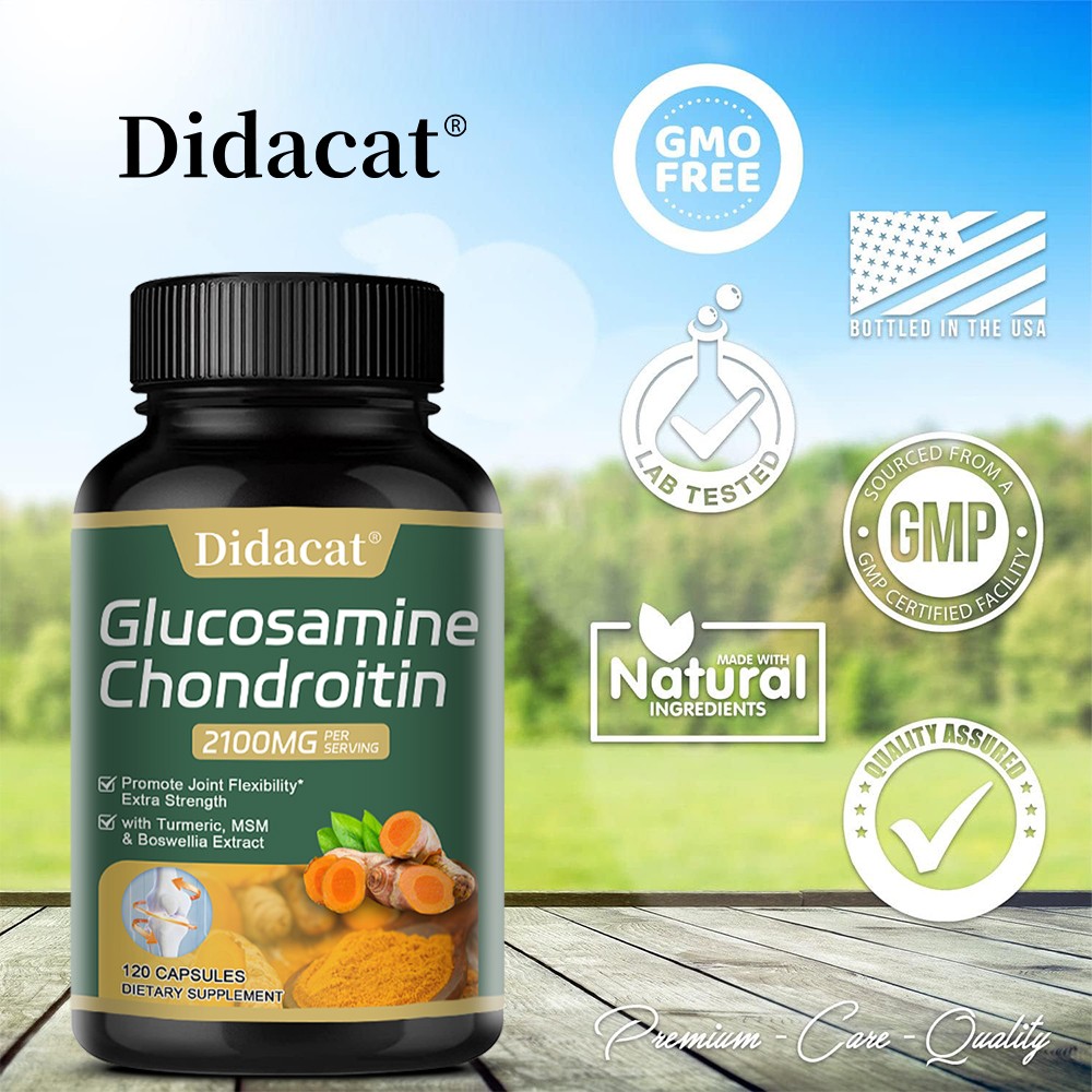 Glucosamine Chondroitin Turmeric & MSM – Bones Joint Support 30/60/120 Capsules