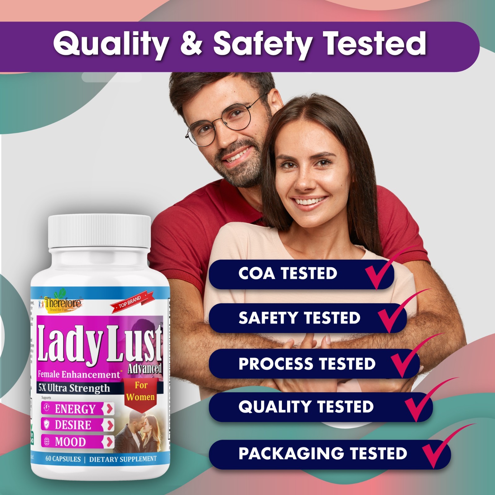 Female Arousal Pills Libido Booster for Women – Energy, Mood & Vitality- 60 Caps