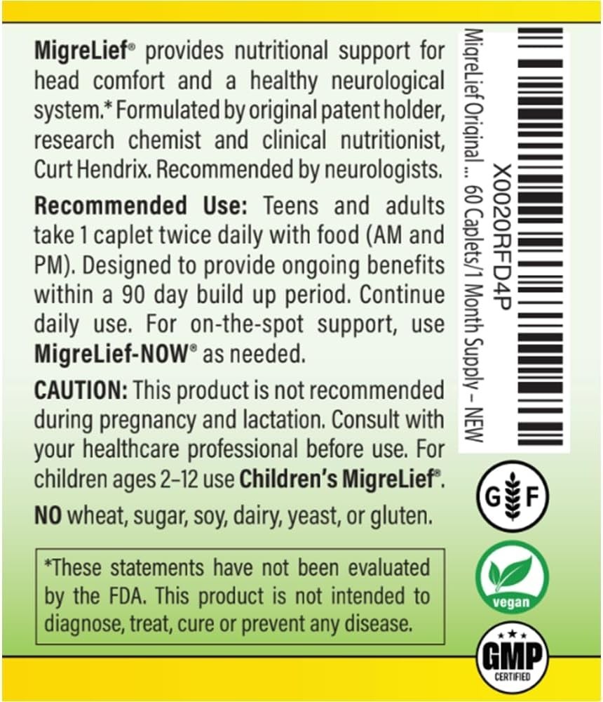 60 Caplets of Triple Therapy with Puracol – Enhanced Migraine Support