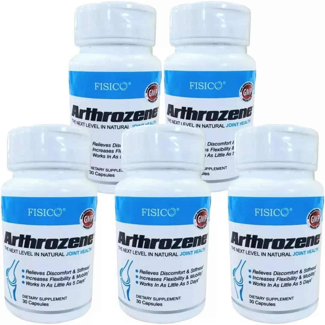 5 pack Fisico Arthrozene Natural Joint Health Supplement 30 Capsules Exp 12/26