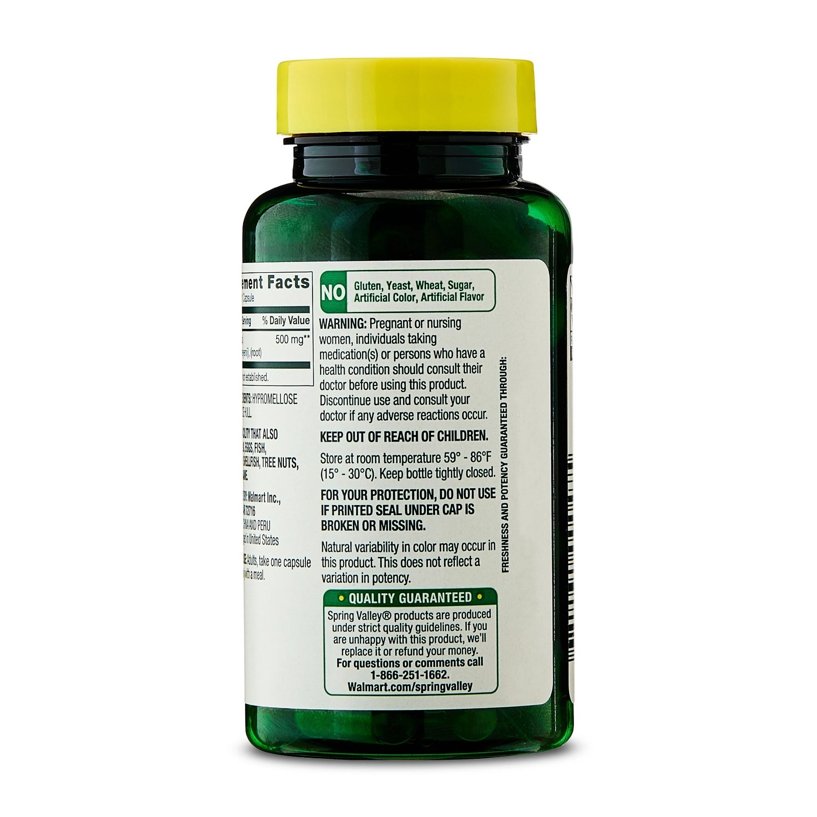 Spring Valley Maca Dietary Supplement – 500 mg – 90 count