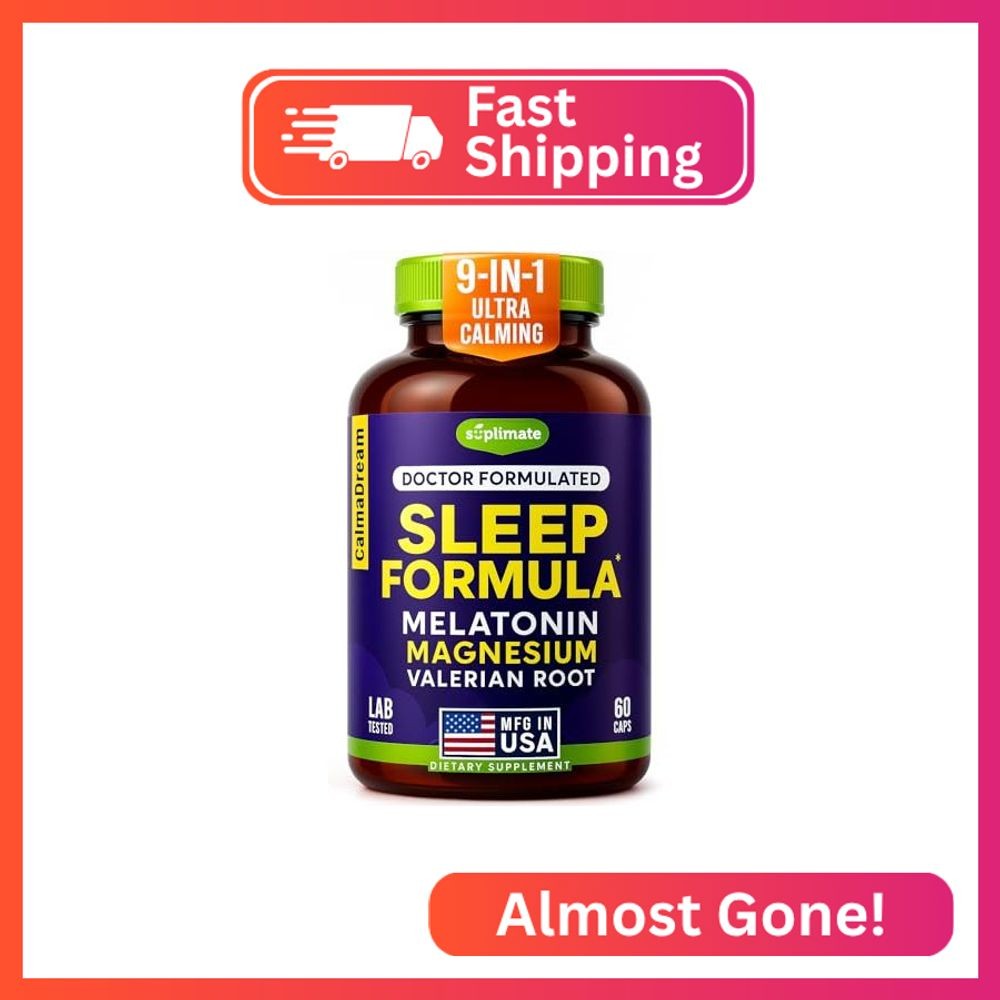 9-in-1 Melatonin Sleep Aid for Adults – USA Made, Lab Tested with Melatonin 5mg