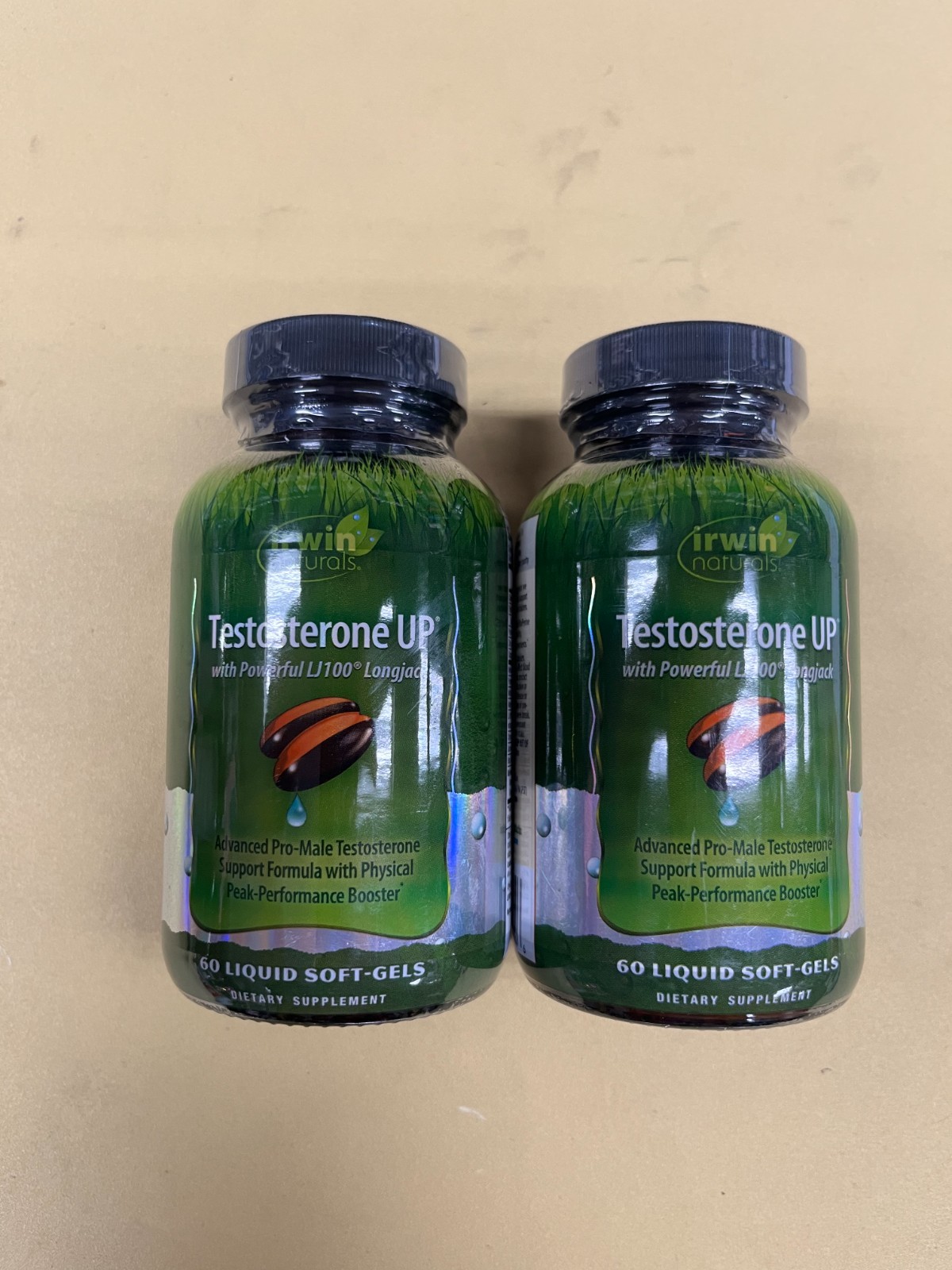 2 Irwin Naturals Testosterone UP with LJ100 Longjack – 60 Soft-Gels Each 12/26
