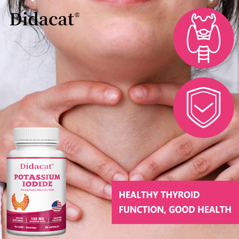 Advanced Iodine Supplement Supports Thyroid & Brain Health 60 Capsules