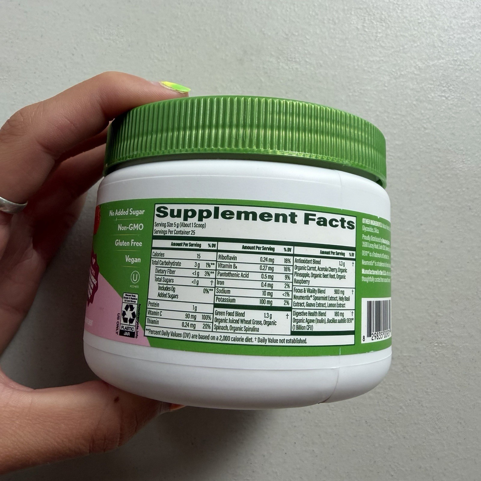 Amazing Grass Sweet Greens Summer Berry Powder 4.4 oz Sealed Exp 02/2027