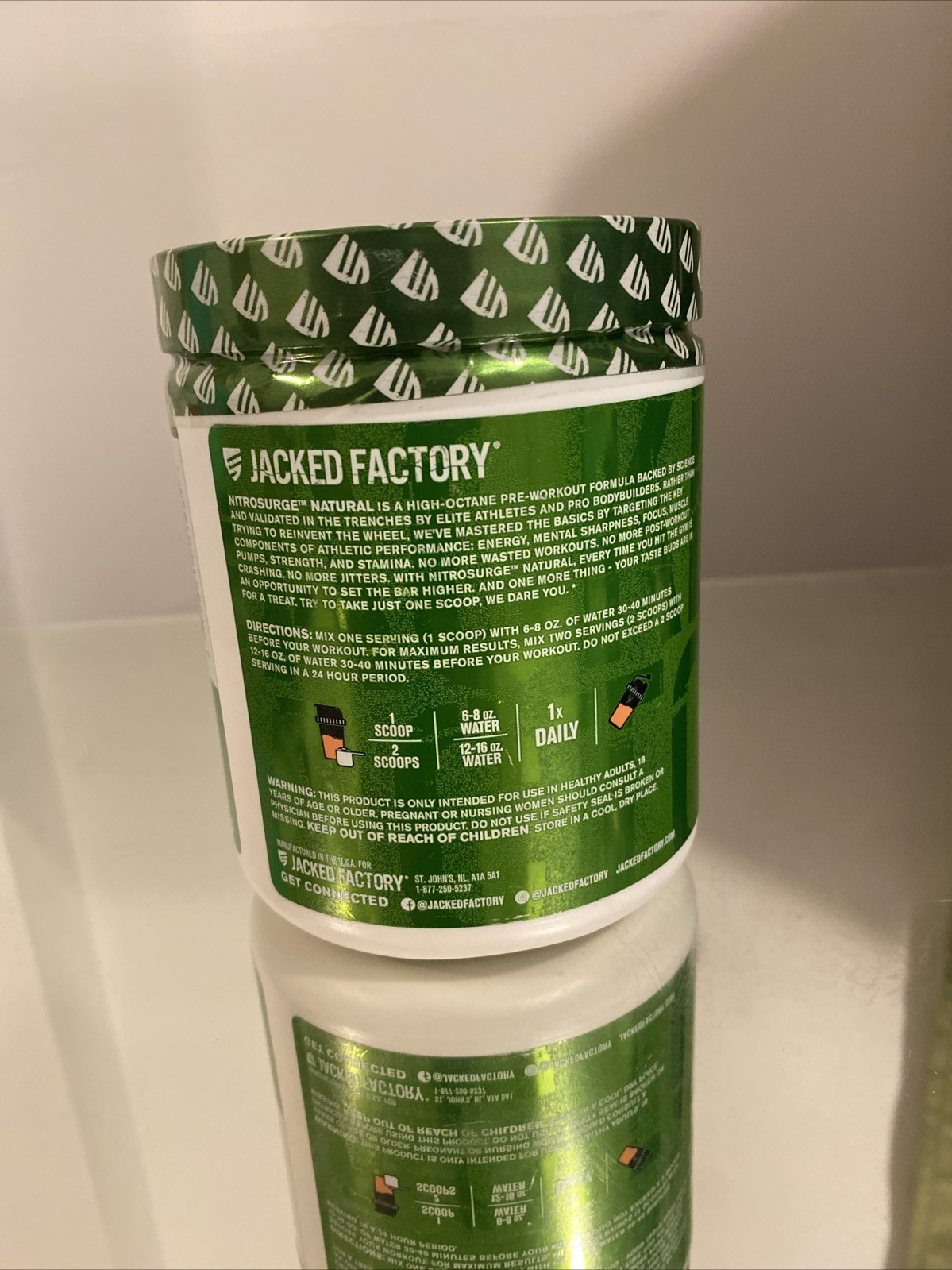 Green Surge +Caffeine Greens Superfood Powder Sour Apple 6.5oz Sealed