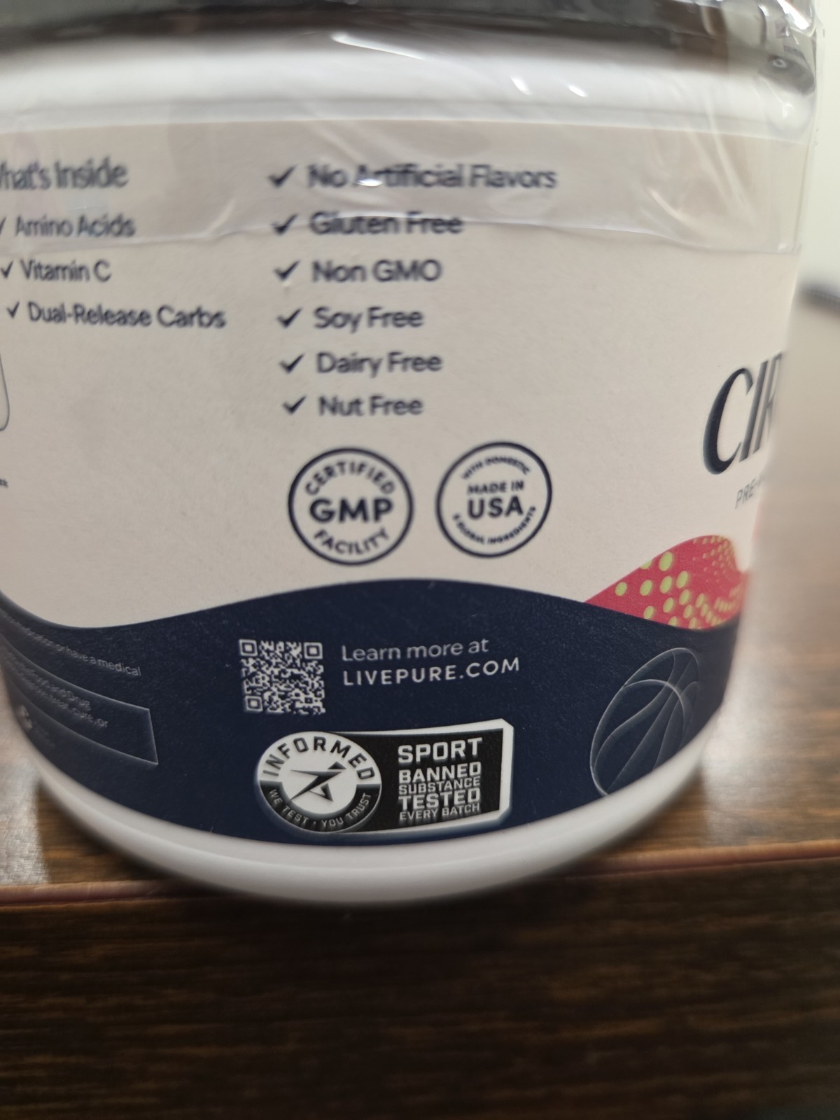 LivePURE GPS Circulate~Strawberry Kiwi~8 oz~EXP: 11/27 Sealed~New Packaging