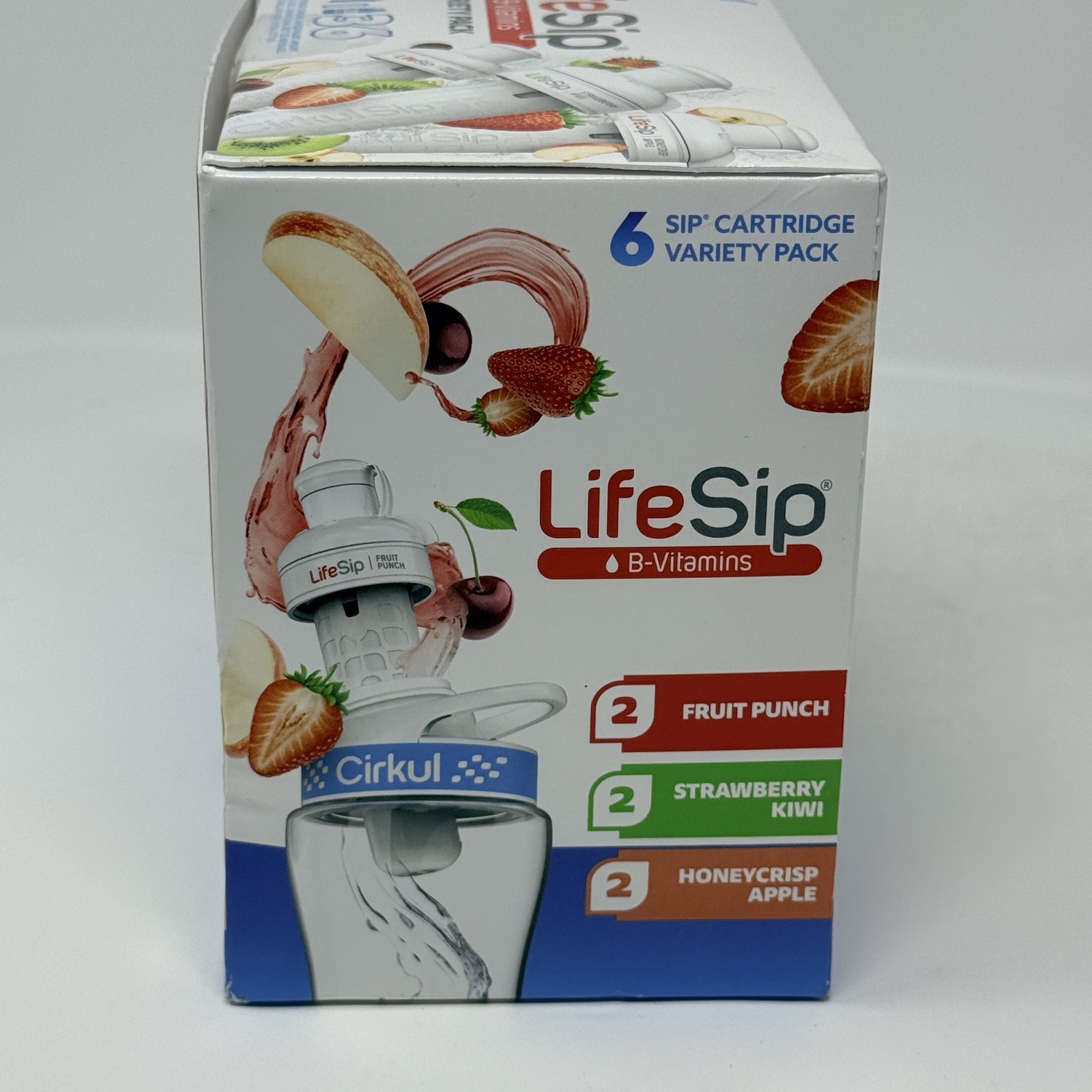 Cirkul LifeSip B-Vitamins Variety Pack 6 Sip Cartridges Fruit Punch Strawberry