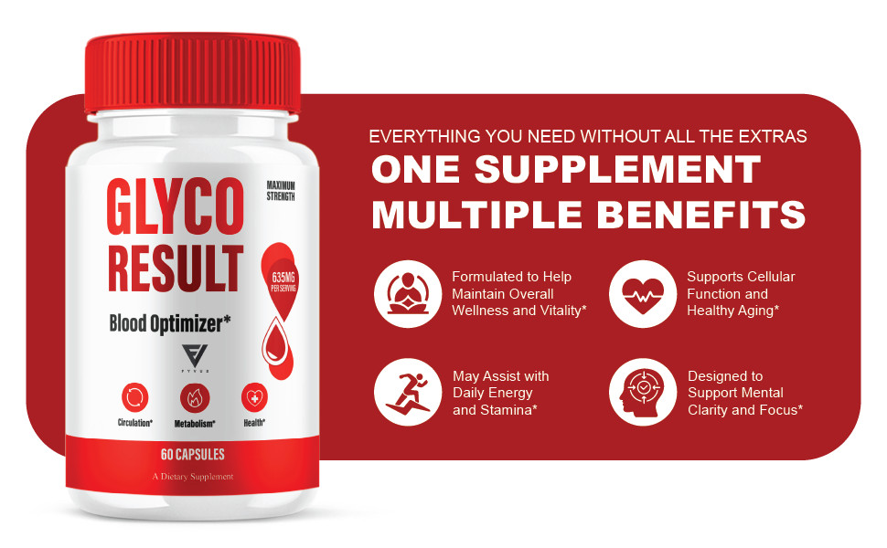 (3 Pack) Glyco Result Blood Optimizer, GlycoResult Formula (180 Capsules)