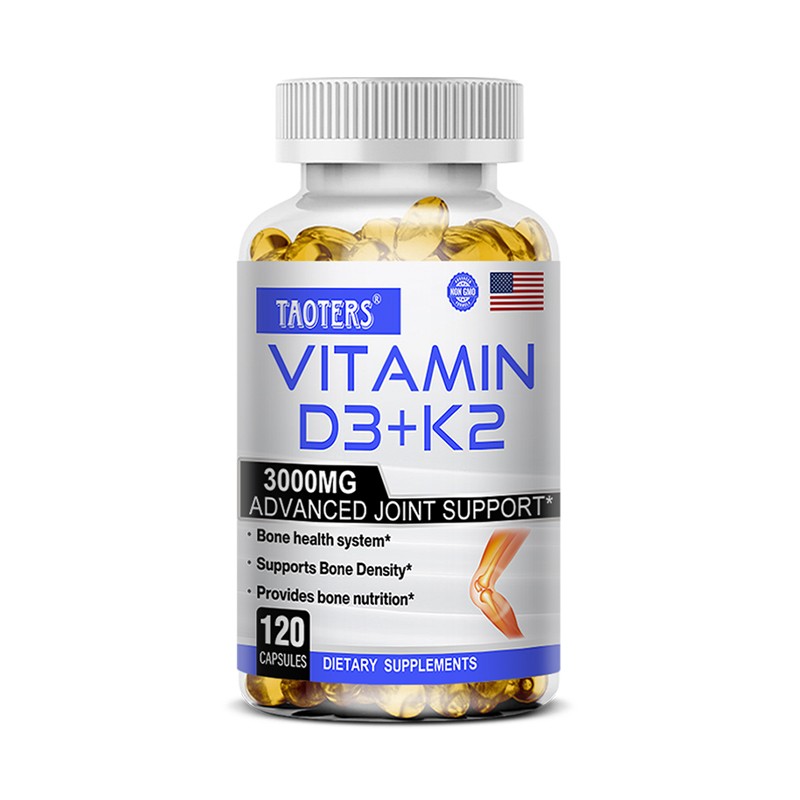 Vitamin D3 5000IU + K2 MK7 Calcium Absorption & Bone Health 120 Softgels
