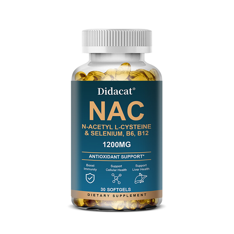NAC N-Acetyl-Cysteine 1200mg Capsules Immune System Function Non-GMO Gluten Free