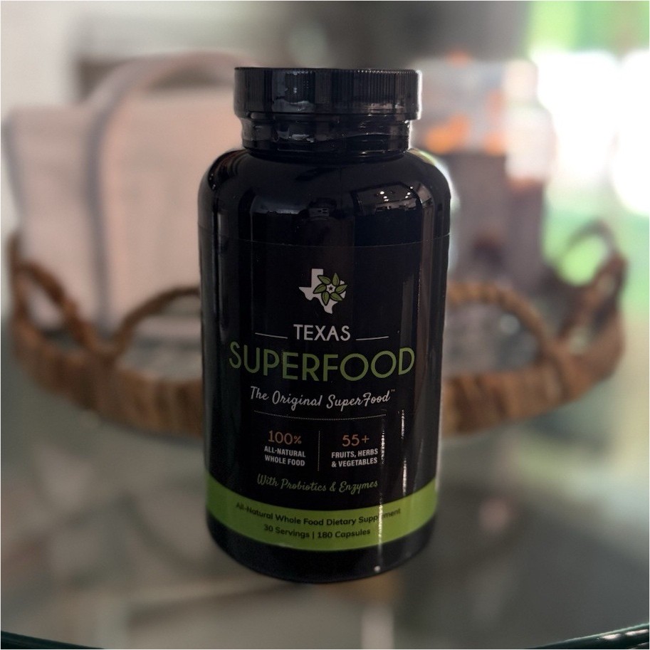 Texas SuperFood Original Superfood Capsules w/ Probiotics & Enzymes 180 Ct