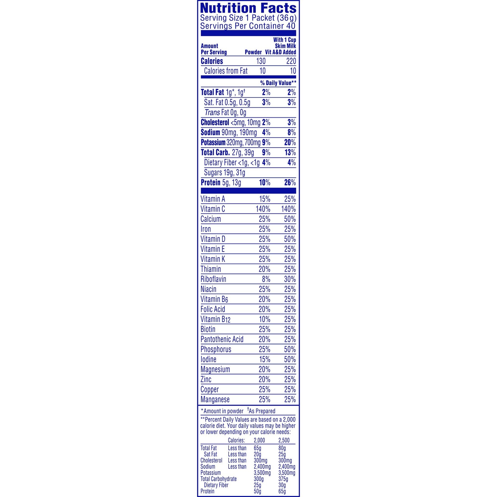 Nestle Carnation Breakfast Essentials Complete Nutritional Drink Chocolate 60 Ct