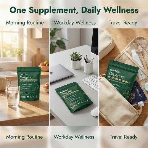 Organics Oregano and Black Seed Oil Capsules, 6000mg Oregano Extract, 300 Softge